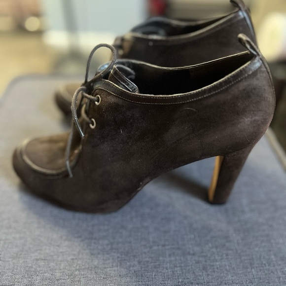 Enzo Angiollni brown suede lace tie ups - Picture 4 of 5